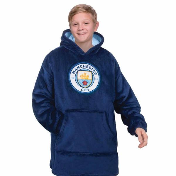 Manchester City FC Kids Oversized Hoodie 6 - 10 Years, Clothing, Sports, Gift