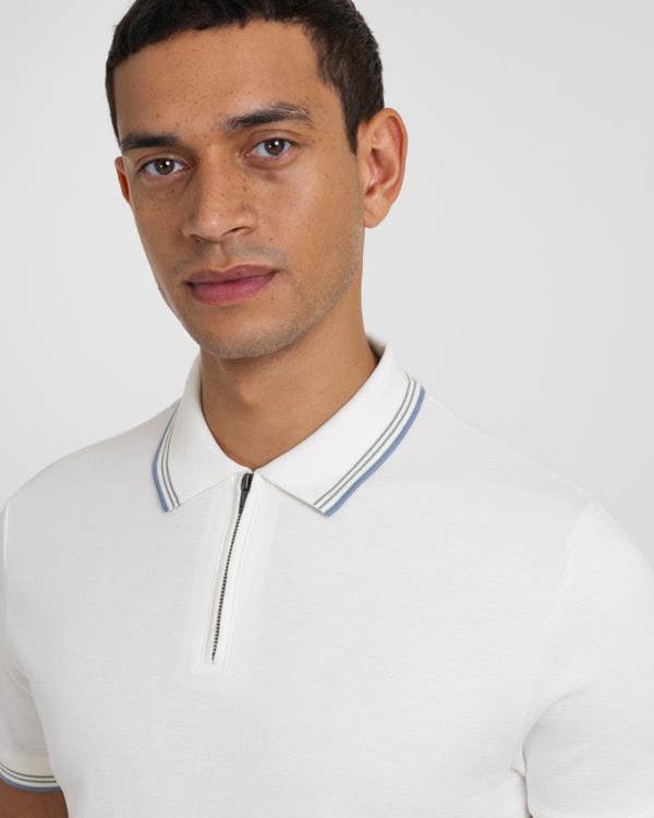 Steel & Jelly Widmore - Zip Polo With Contrast Tipping