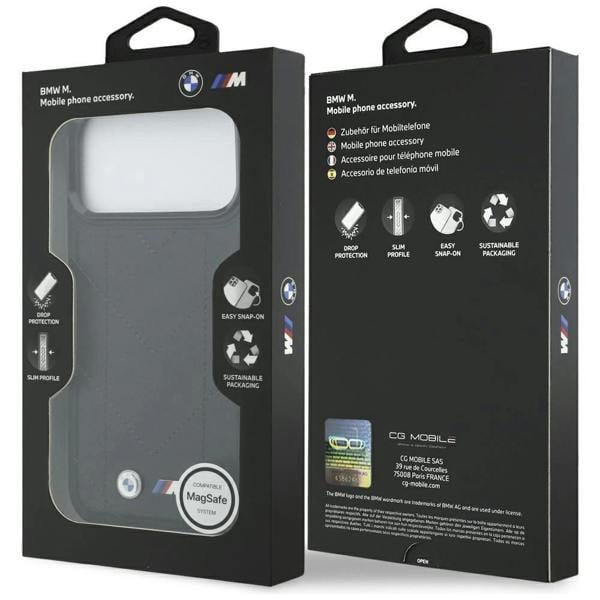 BMW M Quilted Logo Case with MagSafe for iPhone 17 Pro Max 6.9" Black - BMHMP17X25PSECHK