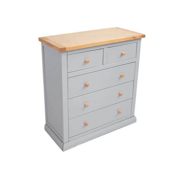 Cabinet Bits Loreo 5 Drawer Chest of Drawers Wood Knob