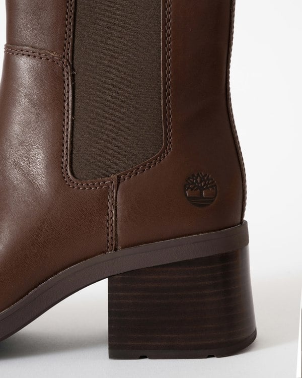 Timberland Bellevaux Mid Womens Chelsea Boot - Dark Brown Full Grain