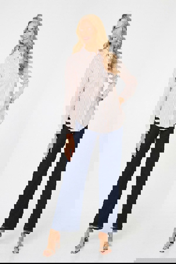 Beige | Striped Long Sleeve Shirt
