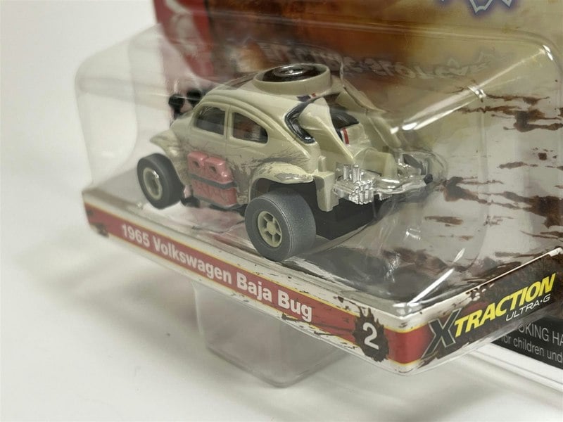 Auto World Slot Cars 1965 VW Baja Bug Cream X Traction Off Road HO Scale SC375-2