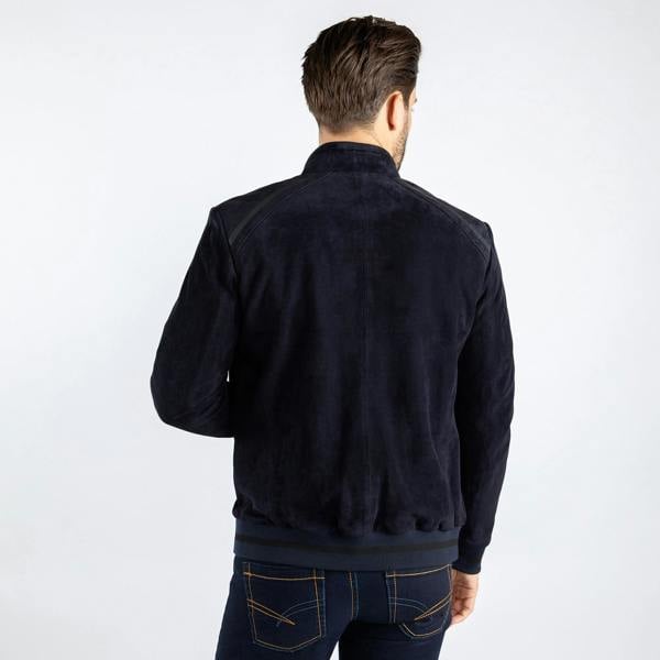 RACER SUEDE BOMBER JACKET - Premium Men's Patterned Shirt by Claudio Lugli | Bold Design, Tailored Fit, Best Printed Shirts