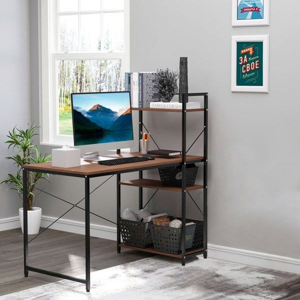 Desk with Shelves