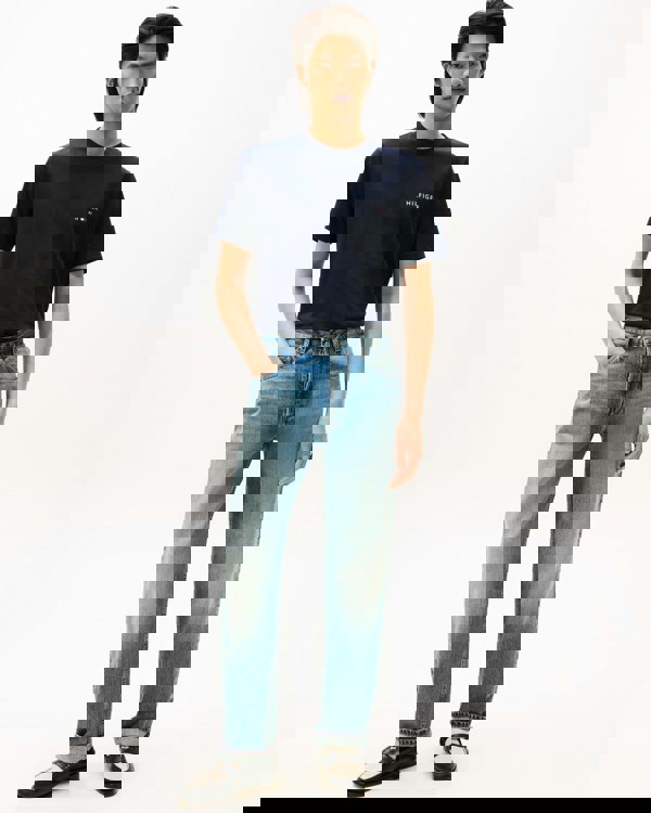 Tommy Hilfiger Brand Love Mens Small Hilfiger Logo T-Shirt - Desert Sky