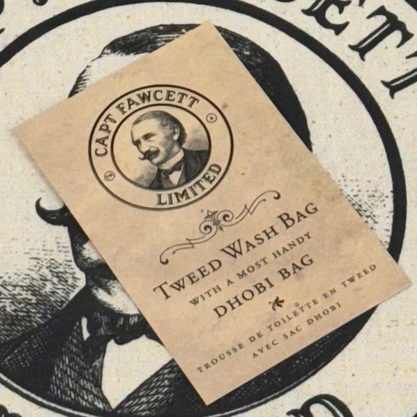 Captain Fawcett Tweed Wash Bag
