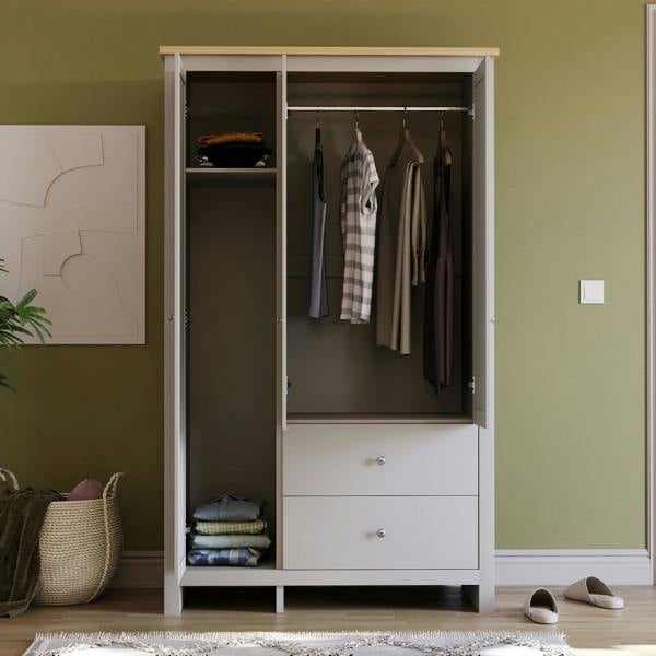 Vida Designs Arlington 3 Door 2 Drawer Wardrobe