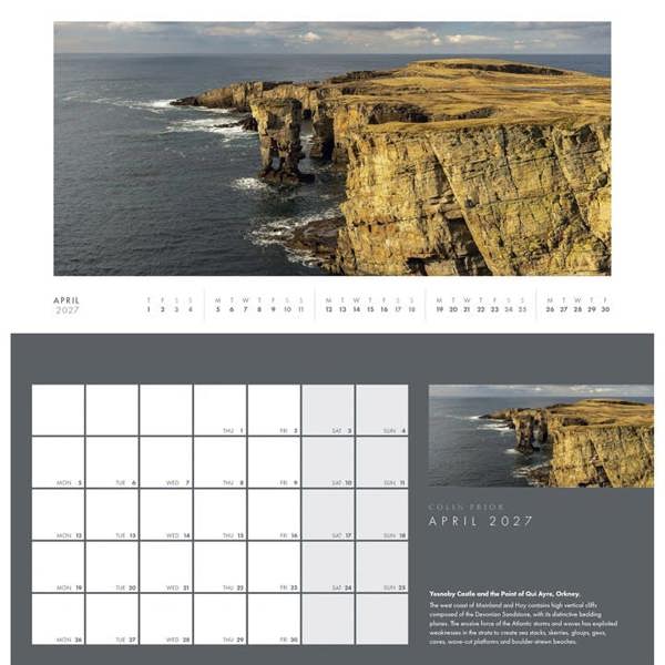 Colin Prior, Panoramic Scotland Easel Desk Calendar 2027, Desk Calendars, Month To View, Travel, Gift