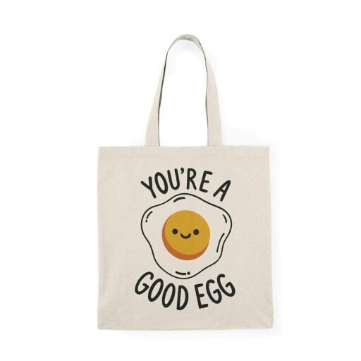 “You’re a Good Egg” Tote Bag – Cute Eco-Friendly Cotton Shopping Bag