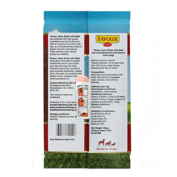 Favour Beef Jerky Strips Dog Treats