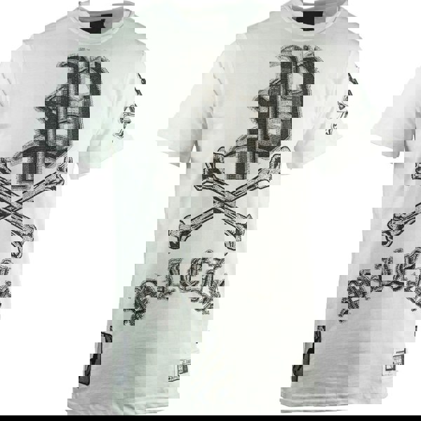 Philipp Plein Mint Cross Bones Design White T-Shirt