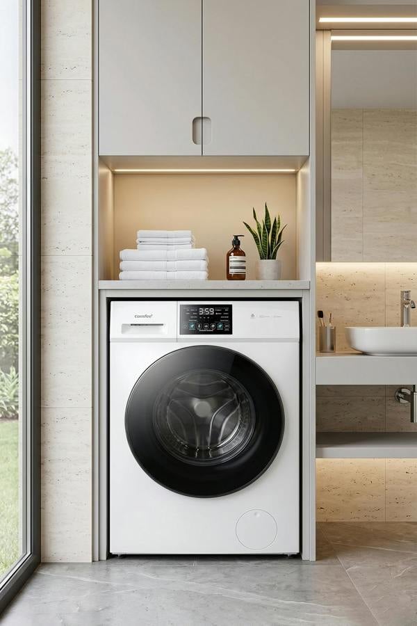 Living and Home 10KG Washing Machine, A-10% Class, 1400RPM, Steam Wash