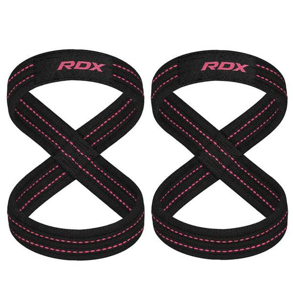 RDX Sports GYM LIFTING COTTON 8 STRAPS PINK