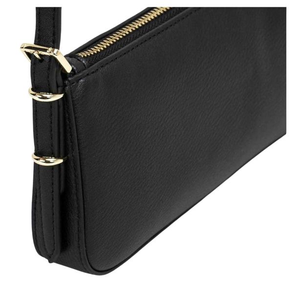 Hugo Womens/Ladies Logo Leather Crossbody Bag - Black - 