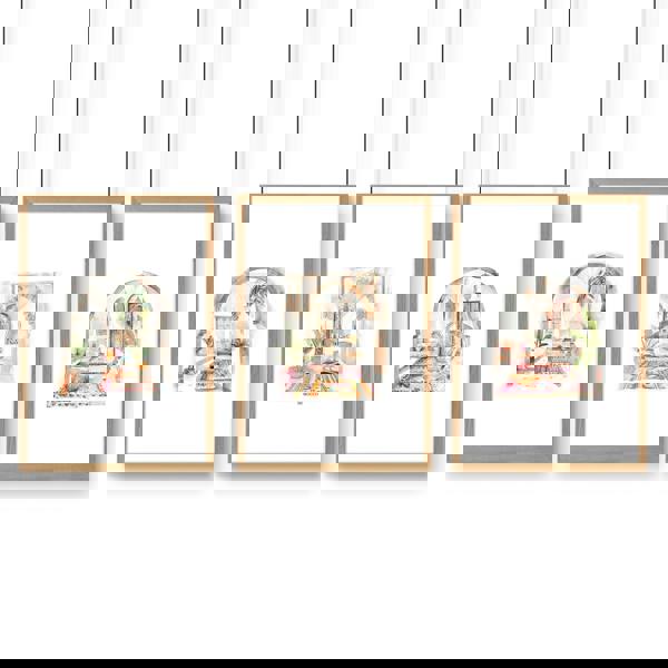 Living Room Paintings | Set of 3 Moroccan Inspired Wall art Prints