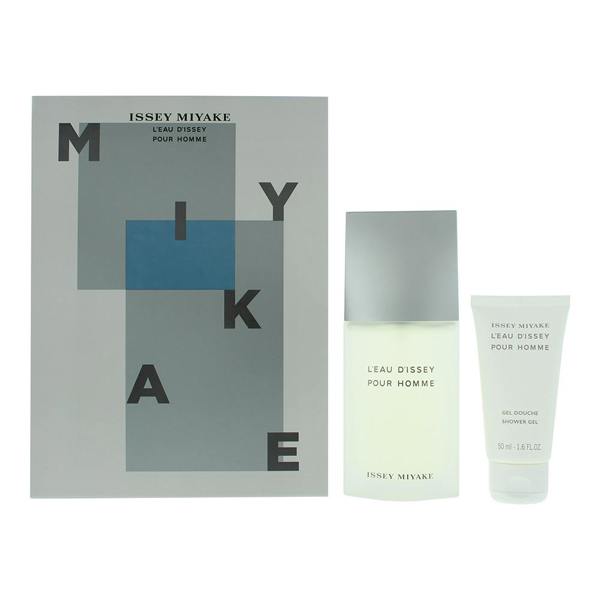 Issey Miyake L'eau D'issey Pour Homme Mens 2 Piece Gift Set: Eau de Toilette 75ml - Shower Gel 50ml Fragrance