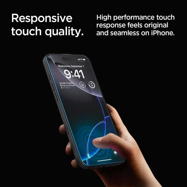 Spigen Glastr EZ Fit HD Screen Protector for iPhone 16 Pro 6.3" 2 Pack - AGL07928