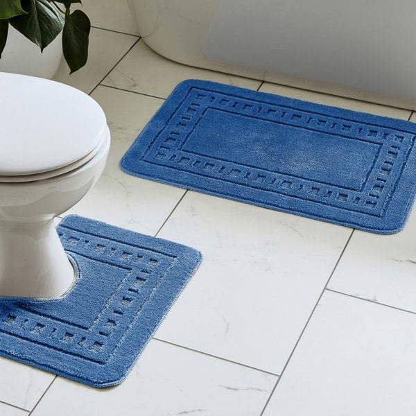 Catherine Lansfield Armoni Bath & Pedestal Mat Set