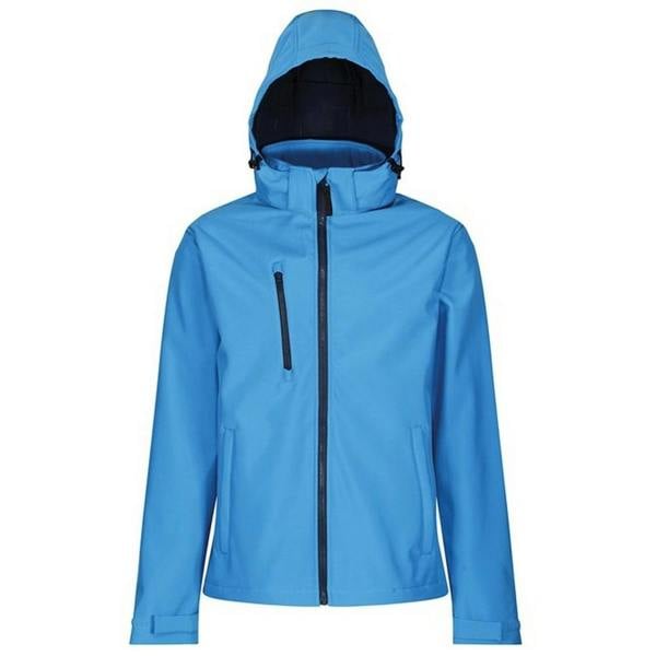 Regatta Mens Venturer Hooded Soft Shell Jacket - French Blue/Navy