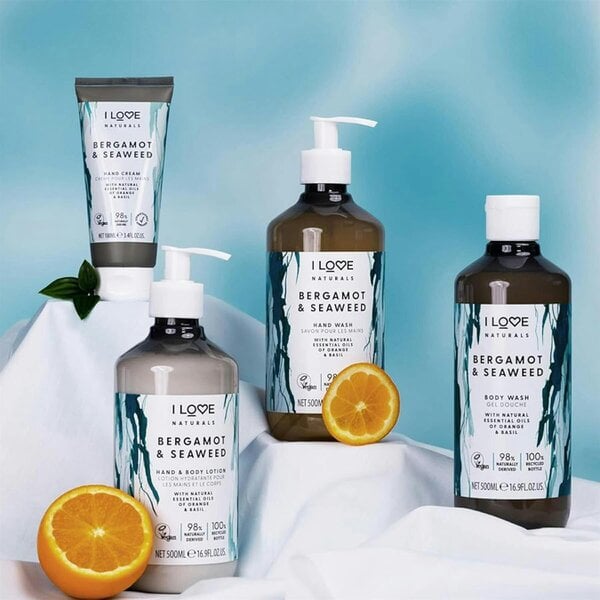 I LOVE Naturals Bergamot & Seaweed Hand Wash, 500ml