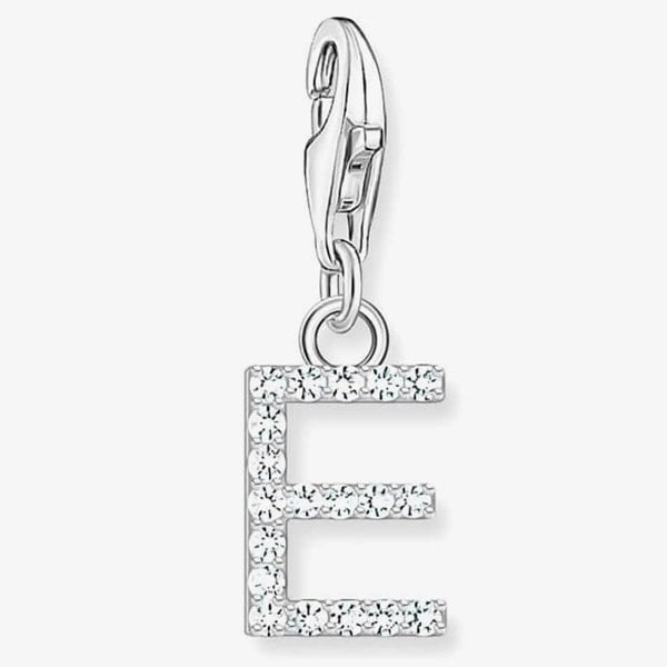 THOMAS SABO Silver Cubic Zirconia Letter E Charm 1945-051-14