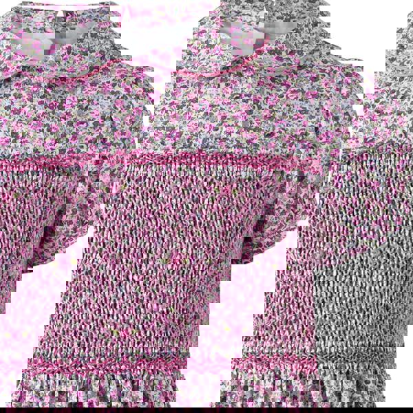 Rachel Riley Purple Ditsy Floral Smocked Dress