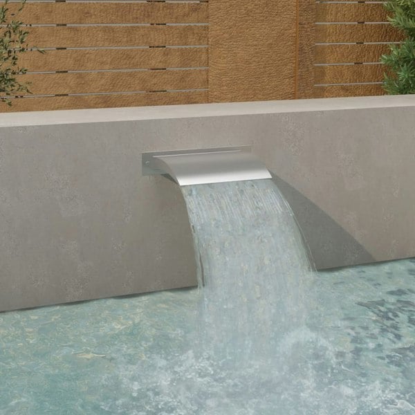 Berkfield Pool Fountain Silver 45x9x26 cm Stainless Steel