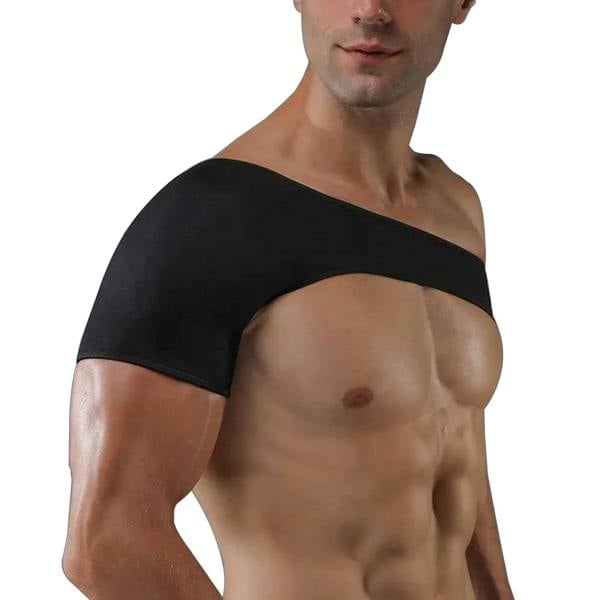 KAV Shoulder Brace Neoprene Material, Adjustable and Comfortable Sholder Support, One Size Fits All, Black Brace Posture Corrector Men and Women