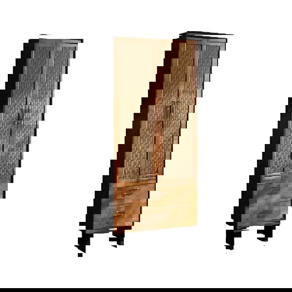 Kaylee Rattan Wardrobe, Solid Wood-Rit Concept-Rit Concept