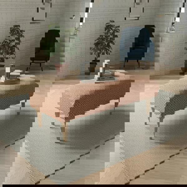 Stylish bedroom bench seating with premium upholstery detail