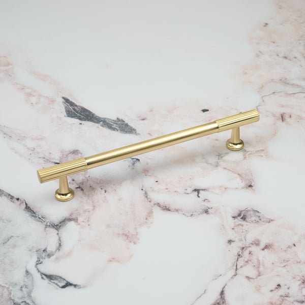 Handle & Home Brass Reeded T-Bar Knob