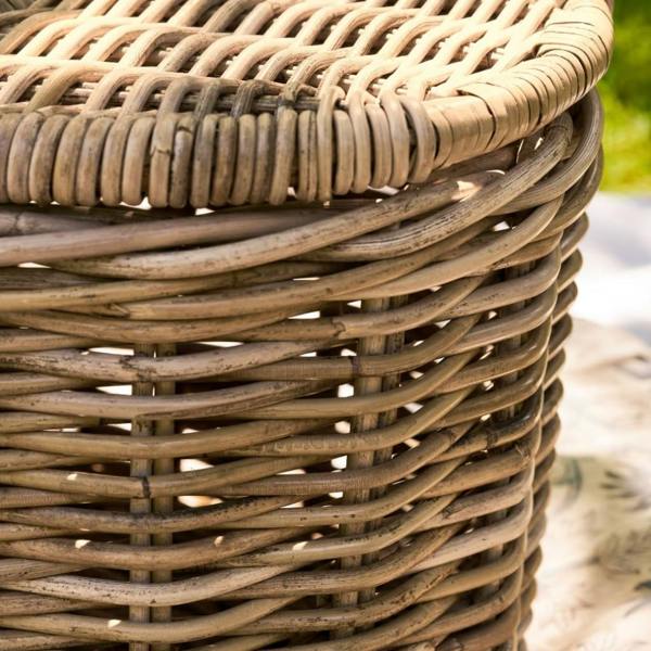Side view of the Hove Picnic Basket showing the symmetrical double-lid design.