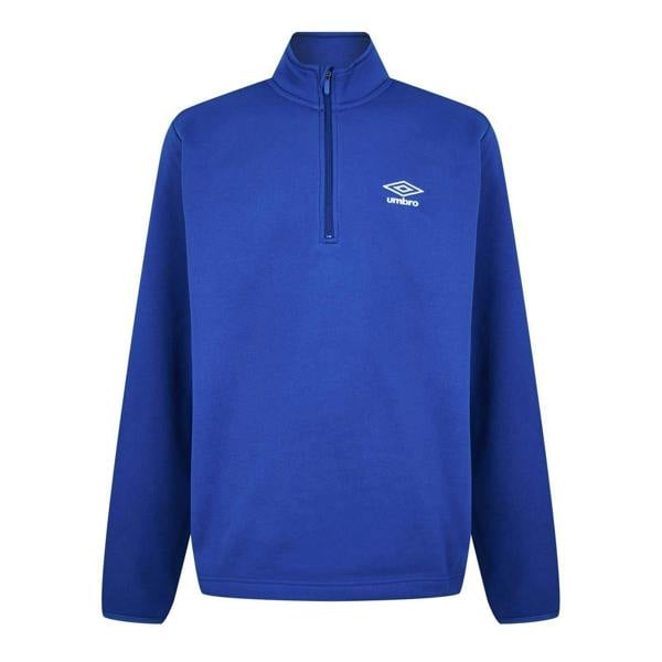 Umbro Mens Club Essential Quarter Zip Regular Sweatshirt - Royal Blue - 
