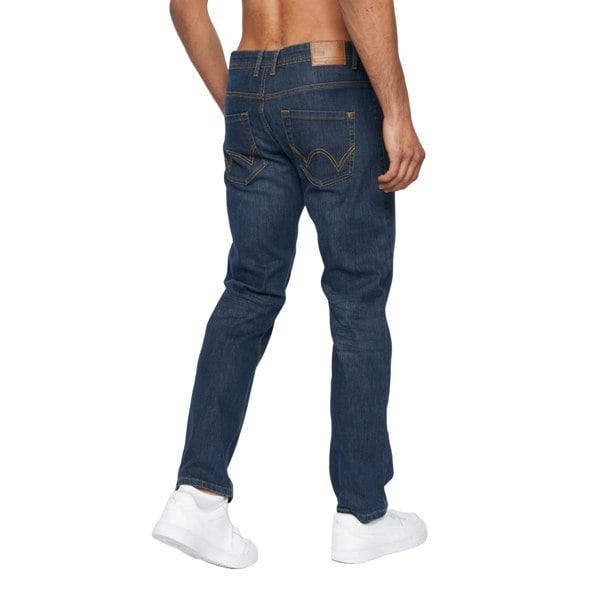 Duck and Cover Mens Hydras Straight Leg Jeans - Dark Wash