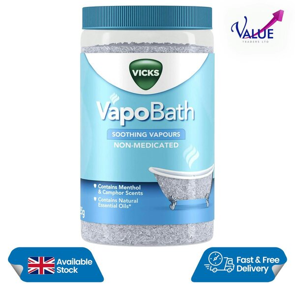 Vicks VapoBath Bath Salts with Menthol and Camphor Scents, 425g