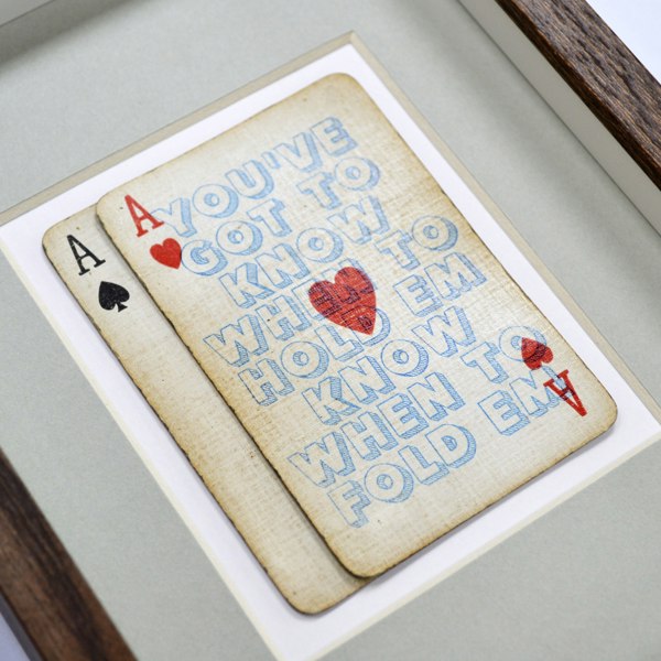 Hands & Hearts The gambler playing card print