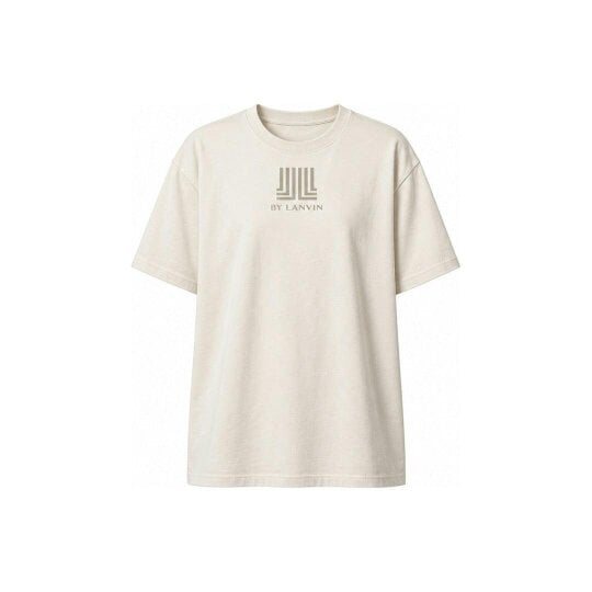 By Lanvin Printed Central Logo Beige T-Shirt
