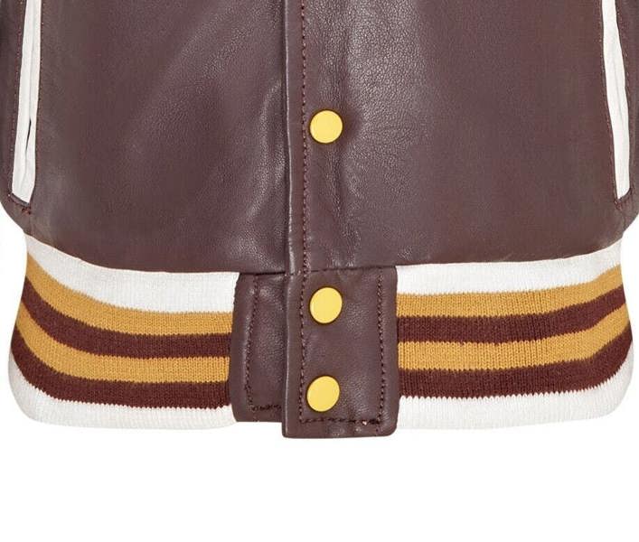 Infinity Leather Kids Letterman Leather Varsity College Bomber Jacket 3-13 yrs