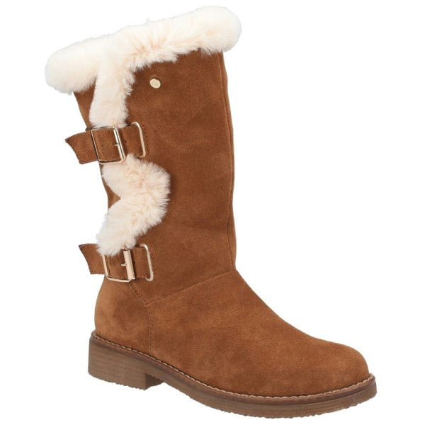 Hush Puppies Megan Ladies Mid Women's Boots in Tan