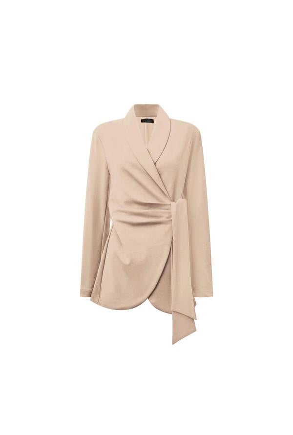 James Lakeland Cream Side Sash Blazer