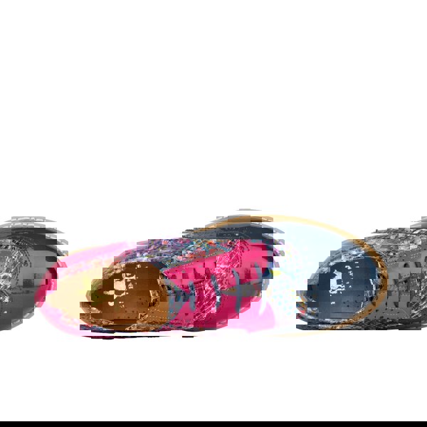 Embassy London The Artist - Blue & Pink Hummingbird - Women's leather lace-up shoe with brogue detailing