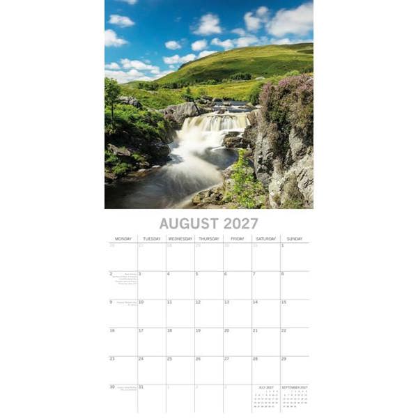 Welsh Valleys Calendar 2027, Wall Calendars, Month To View, Travel, Gift