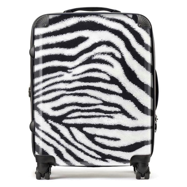 Warren Reed Zebra Texture Pattern Suitcase