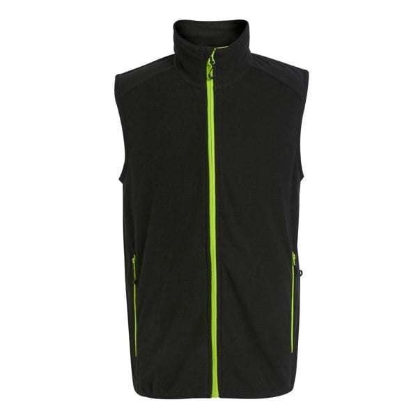 Regatta Mens Navigate Fleece Gilet - Black/Lime Green