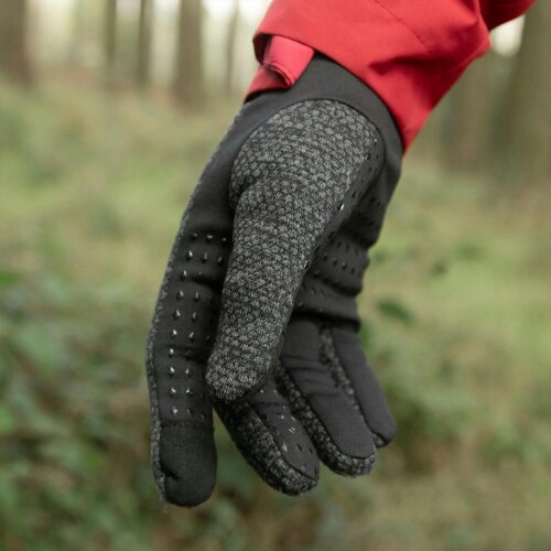 Trekmates Ladies Fleece Outdoor Gloves with Silicone Grip and Touchscreen