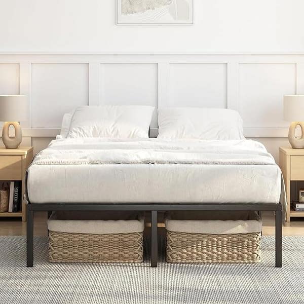 Metal Bed&nbsp;frame&nbsp;Double 4ft6&nbsp;Black Metal Frame –&nbsp;Florence