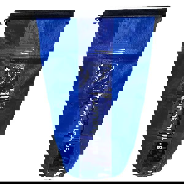 Blue Simply Swim large dry bag with transparent logo strip