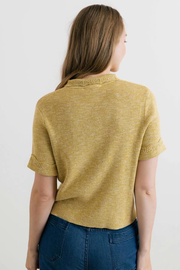 Lily & Me Phoebe Short Sleeve Knitted Jacket Lime