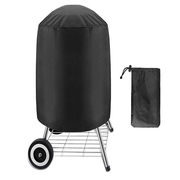 Gr8 Garden 18" Portable Kettle Charcoal BBQ Grill with Cover, Wheels & Utensils Stand